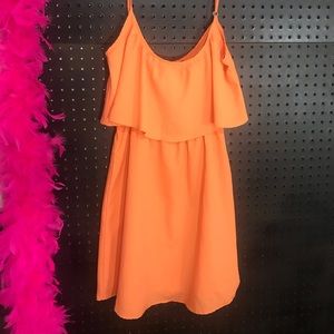 Strappy orange dress